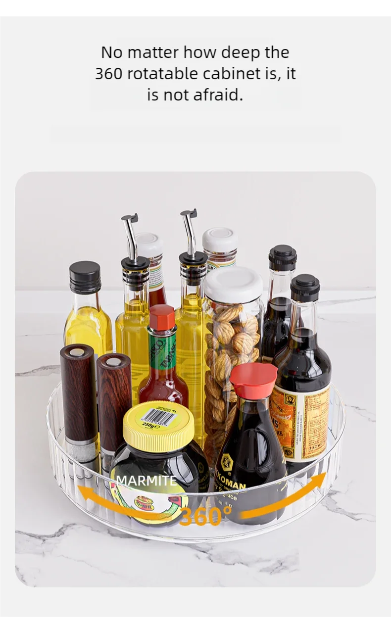 Bandeja Giratória 360° Lazy Susan para Geladeira e Cozinha