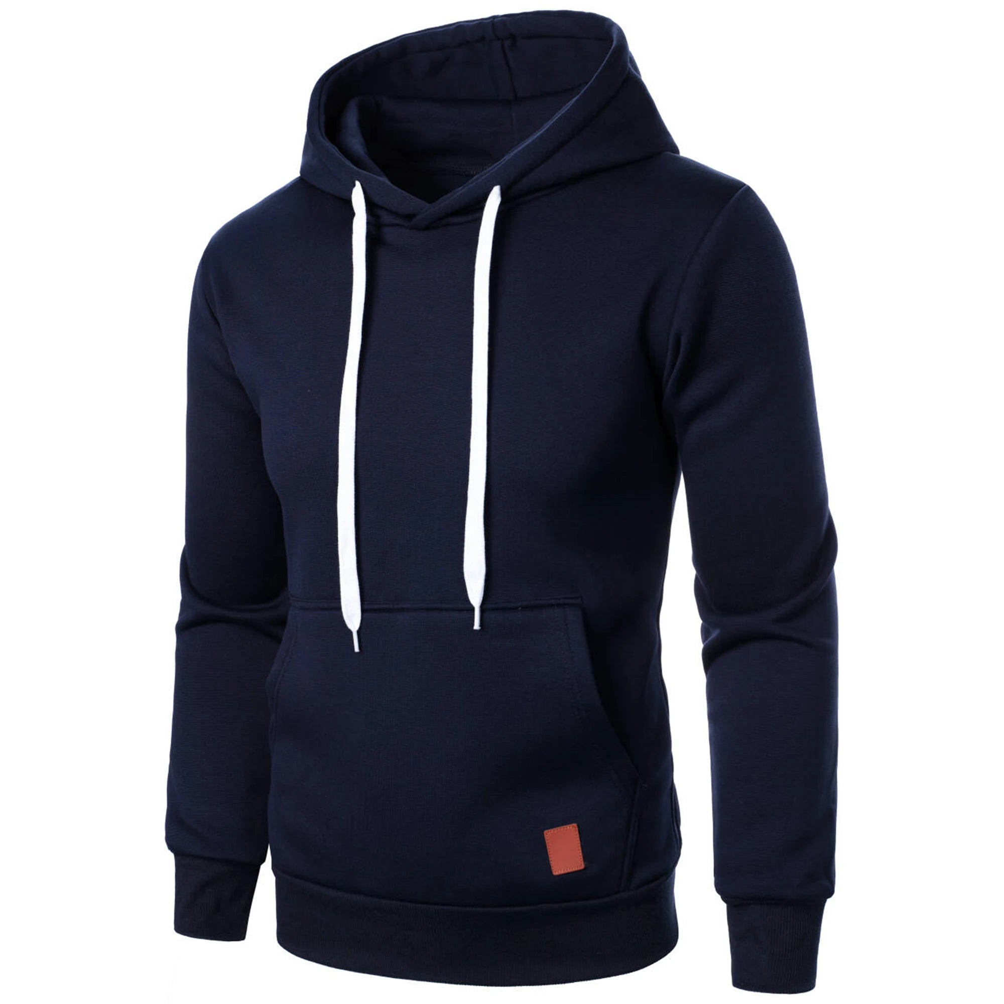 Men's autumn and winter solid color outdoor sports casual hoodie top