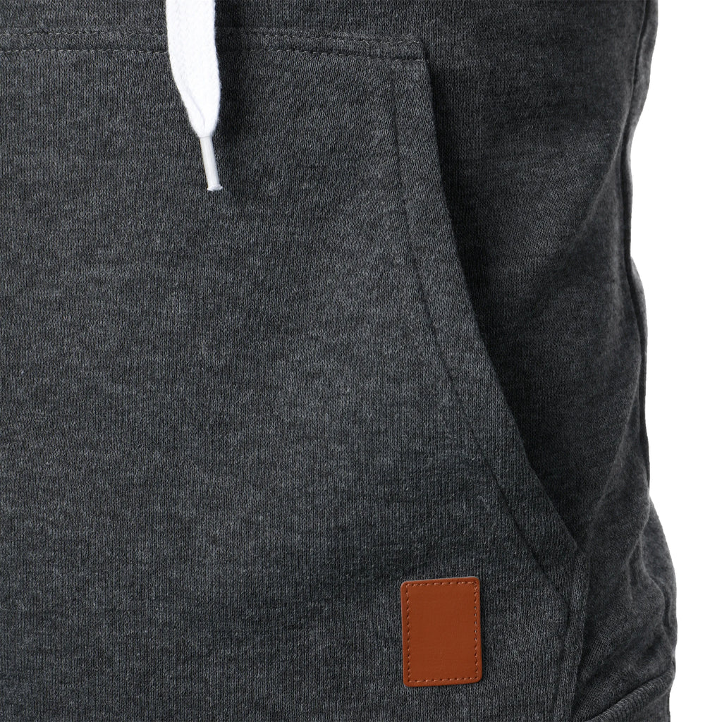 Men's autumn and winter solid color outdoor sports casual hoodie top