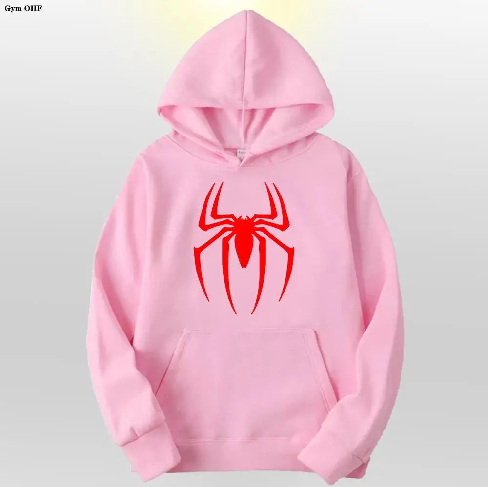 Spider Fashion Brand Men's Women's Hoodies Male Casual Sweatshirts Men's Hoodies High Quality Pullover Sweatshirt Tops Fleece
