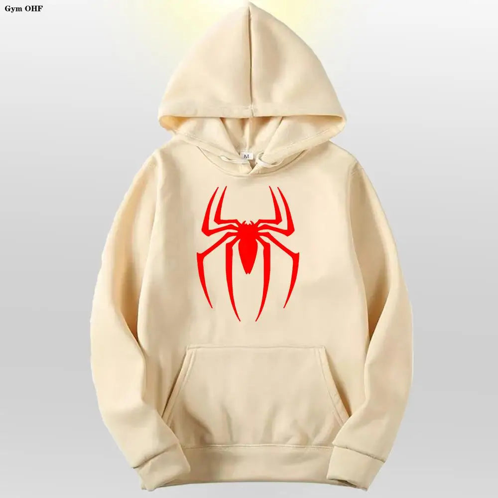 Spider Fashion Brand Men's Women's Hoodies Male Casual Sweatshirts Men's Hoodies High Quality Pullover Sweatshirt Tops Fleece