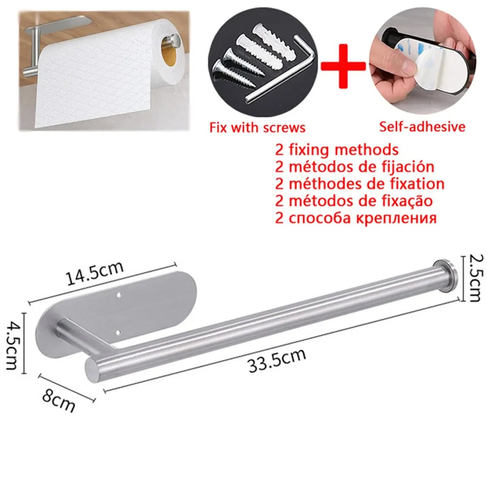 Suporte Adesivo para Papel Higiênico e Toalha de Cozinha