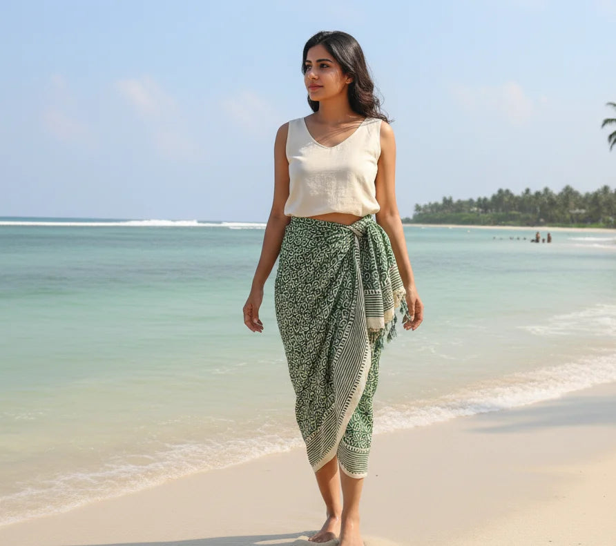 Sarong Bandeau Manga Longa Algodão Eco-Friendly