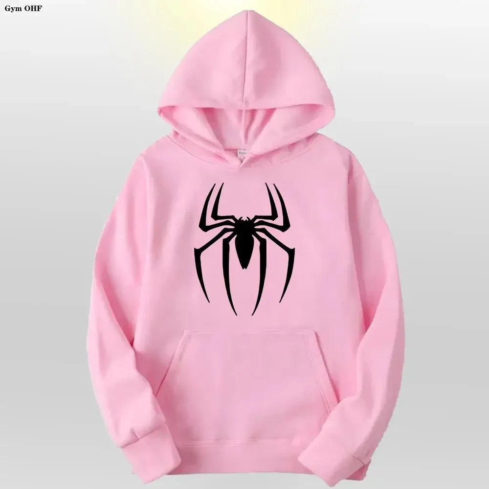 Spider Fashion Brand Men's Women's Hoodies Male Casual Sweatshirts Men's Hoodies High Quality Pullover Sweatshirt Tops Fleece