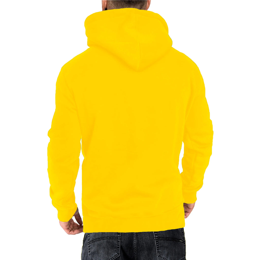 Men's autumn and winter solid color outdoor sports casual hoodie top