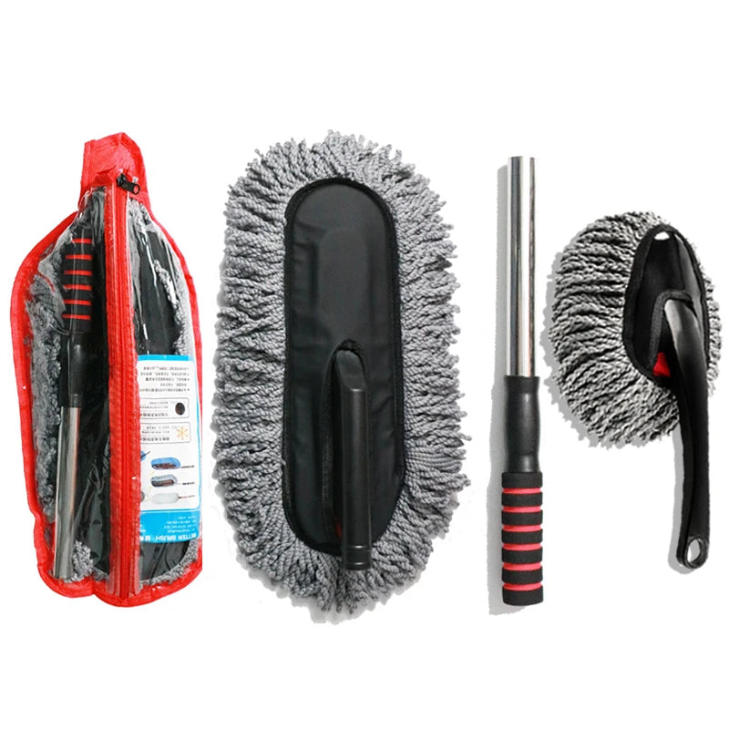Mop de Microfibra para Lavagem de Carro com Cabo Extensível