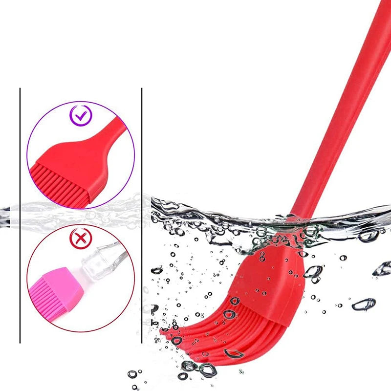 Silicone Oil Brush Basting Pastry Brush Heat Resistant Barbecue Brush Nonstick Butter Brush BBQ Cooking Baking Tool Oil Brush Se