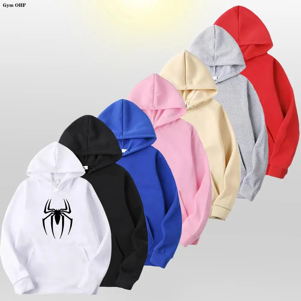 Spider Fashion Brand Men's Women's Hoodies Male Casual Sweatshirts Men's Hoodies High Quality Pullover Sweatshirt Tops Fleece