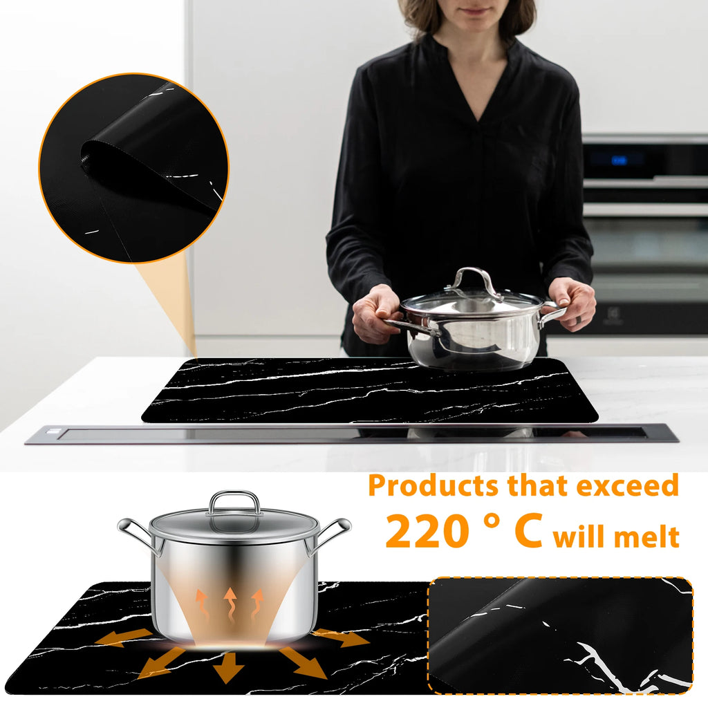 Silicone Induction Cooktop Mat Countertop Protector Scratch Induction Cover Kitchen Glass Ceramic Protector Kitchen Accessories