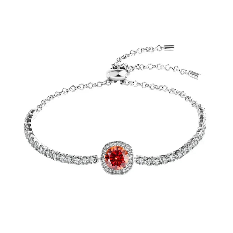 Pulseira Moissanite 1ct Prata 925 Feminina