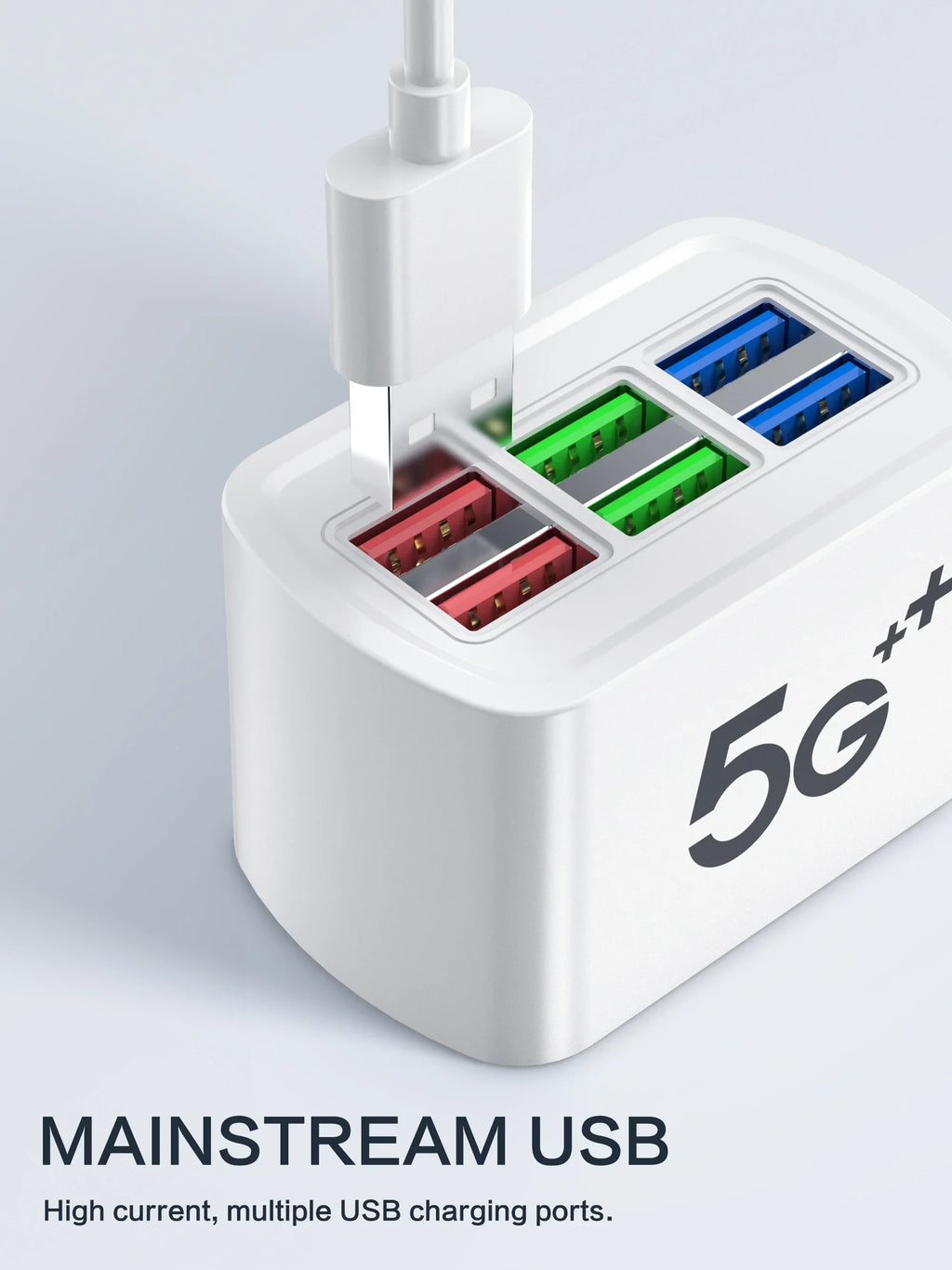 Carregador USB Rápido 6 em 1 com Cabo 1m