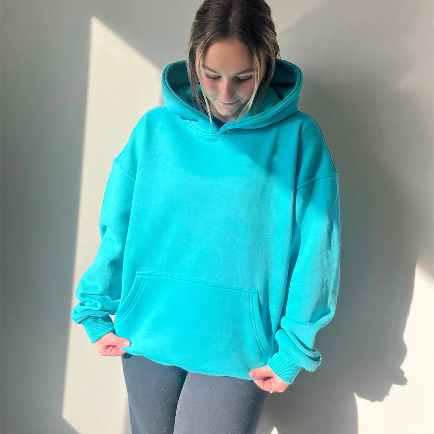 Women's Fall Winter Hoodies Stylish Sun Coral Embroidered Casual Loose Fit Long Sleeve Hooded Sweatshirt Y2K Streetwear